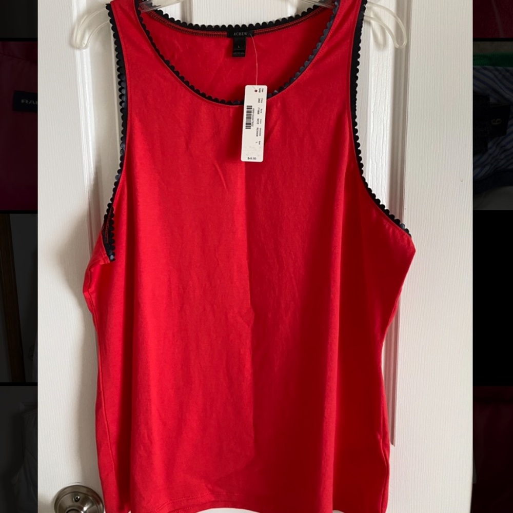 NWT JCrew scallop lined tank top